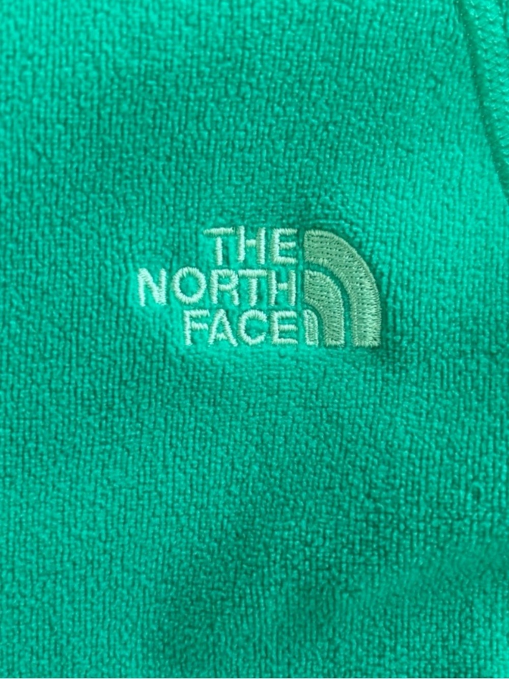 The North Face Teal Fleece Zip Hoodie Women’s Large - Picture 4 of 7